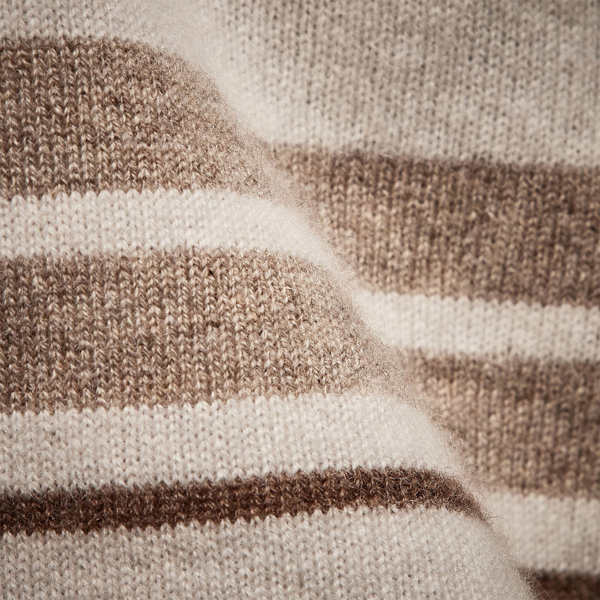 Recycled Cashmere Striped Poncho in Pearl | James Perse Los Angeles