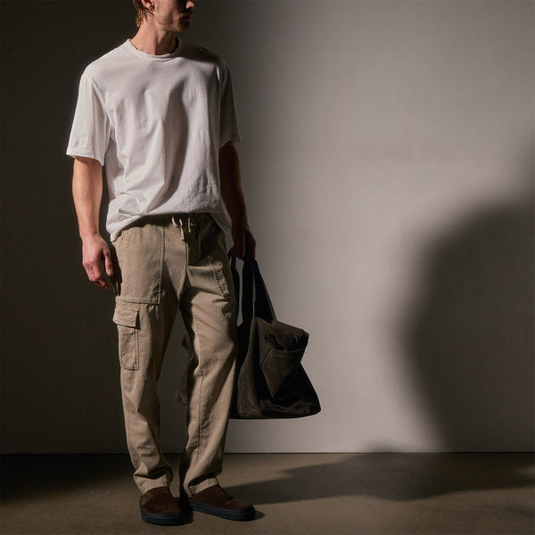 Army Cotton Slub Cargo Pant in Overcast Pigment | James Perse Los Angeles