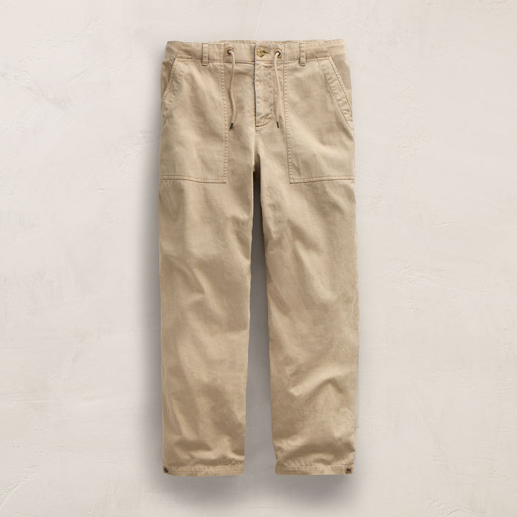 Slub Cotton Utility Flight Pant in Light Khaki Pigment | James Perse Los Angeles