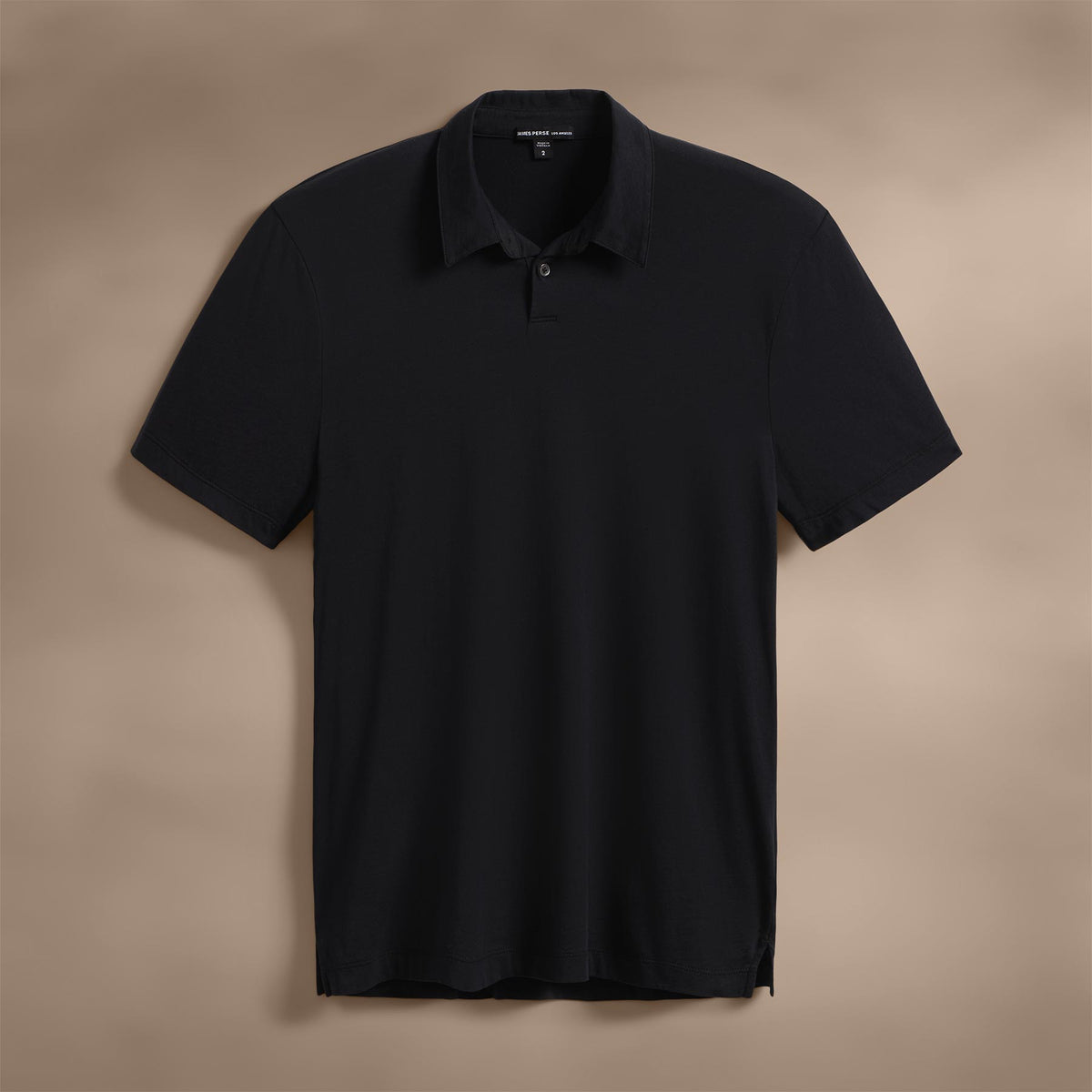 Brushed Lotus Polo in Black | James Perse Los Angeles