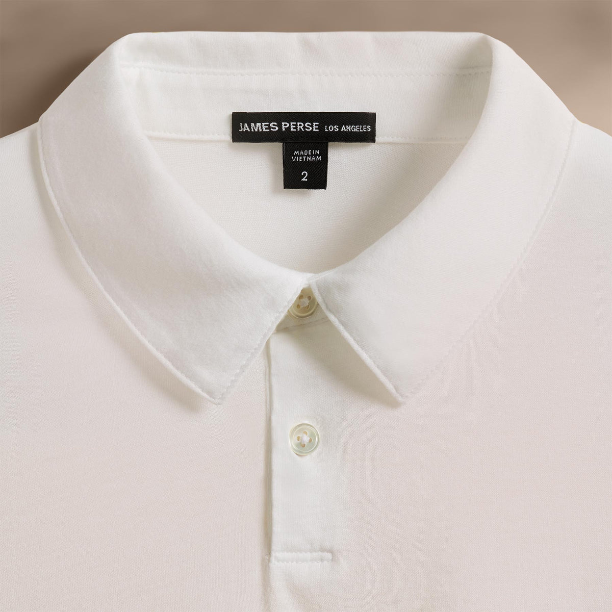Brushed Lotus Polo in White | James Perse Los Angeles