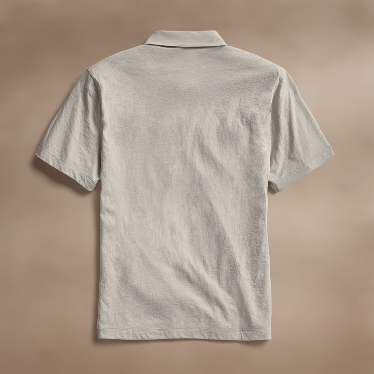 Cotton Linen Pocket Polo in Salt | James Perse Los Angeles