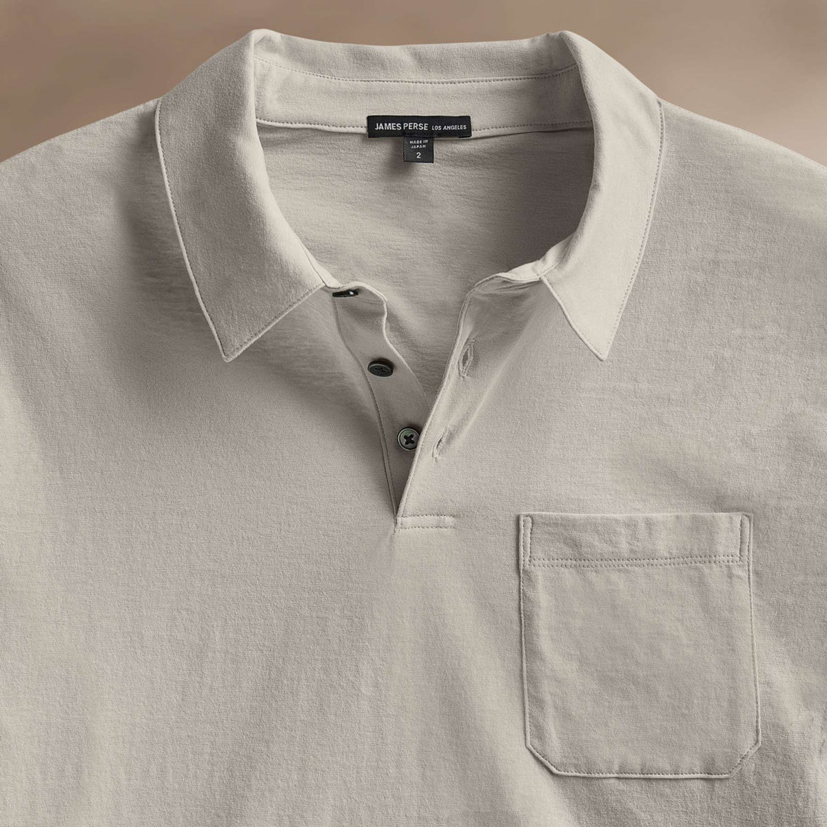Cotton Linen Pocket Polo in Salt | James Perse Los Angeles