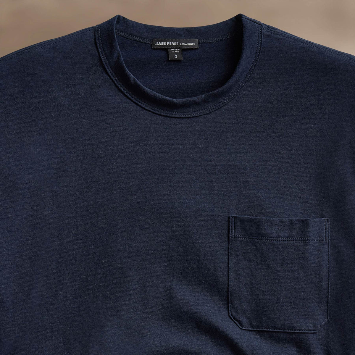 Cotton Linen Pocket Tee in Navy | James Perse Los Angeles