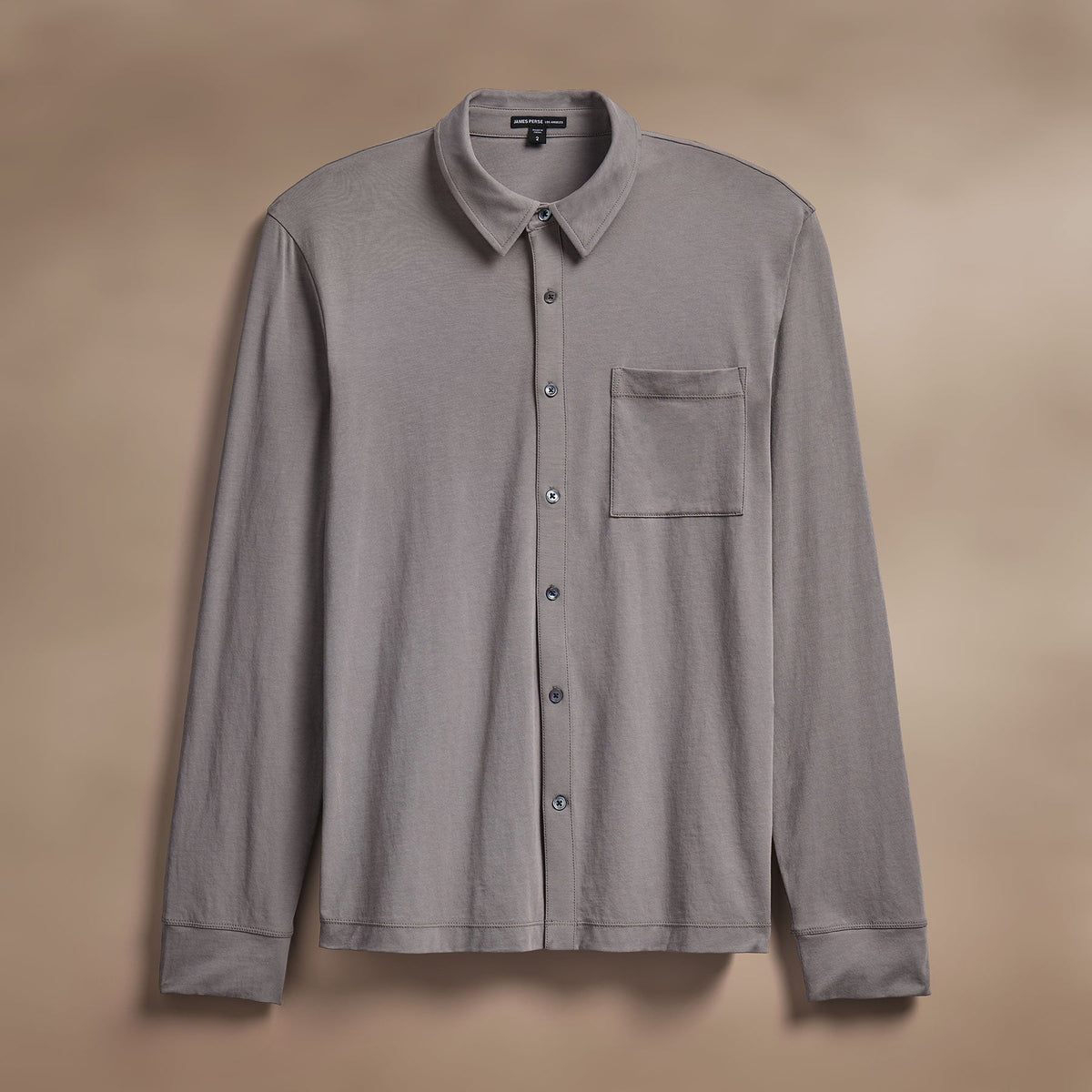 Clean Finish Jersey Shirt in Wolf | James Perse Los Angeles