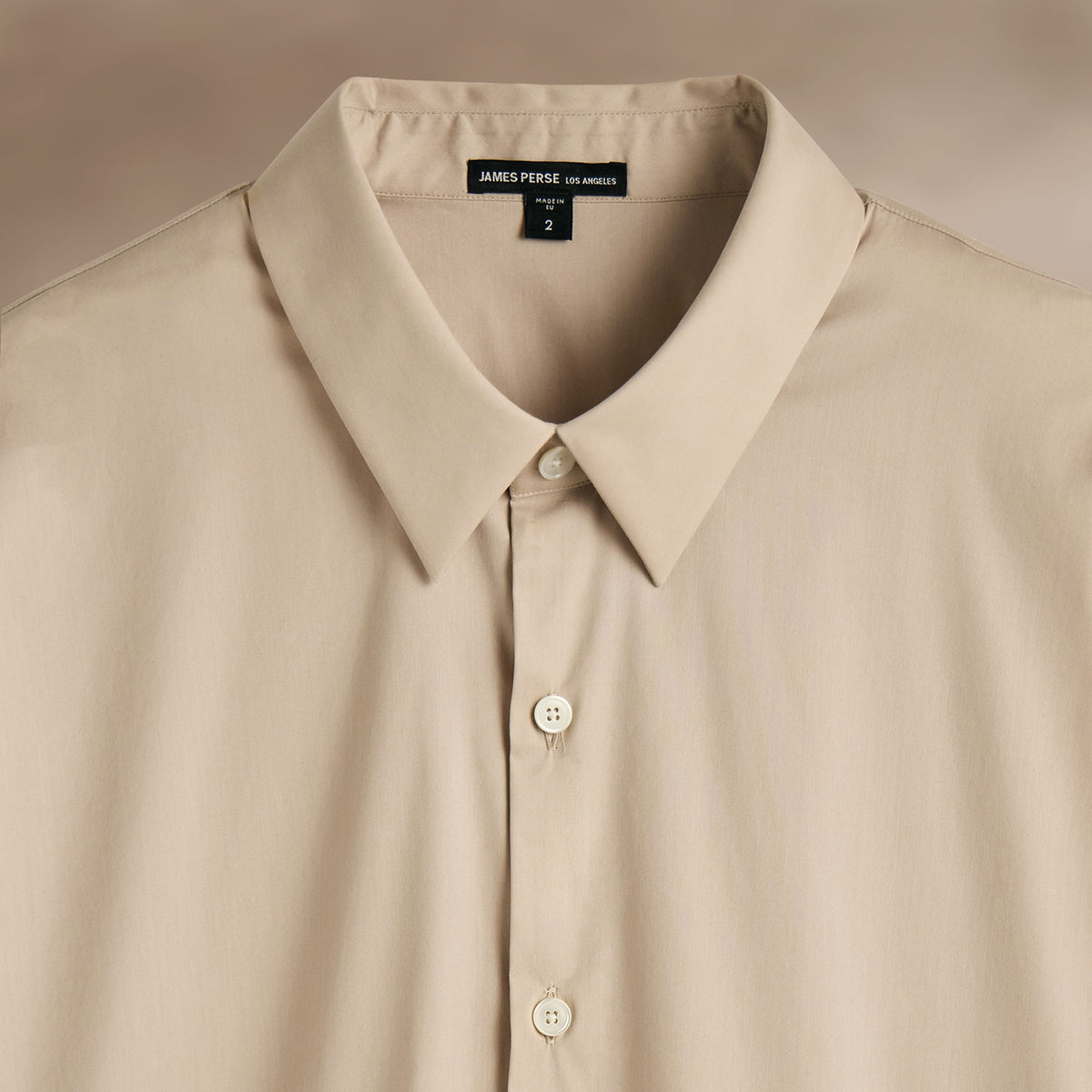 Matte Stretch Poplin Dress Shirt in Faint | James Perse Los Angeles