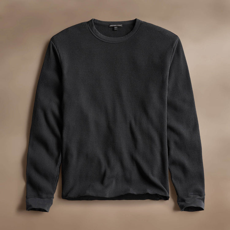 Mrcrzd Lts Mirco Thrml Long Sleeve Crew in Magma | James Perse Los Angeles