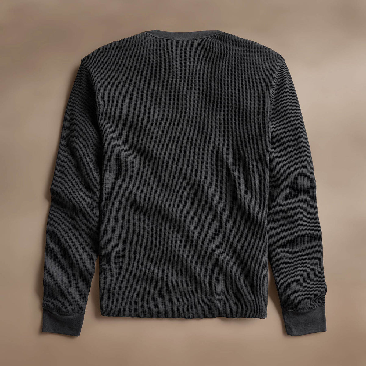 Cotton Lnn Thermal Long Sleeve Henley in Magma | James Perse Los Angeles