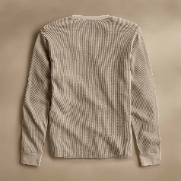 Cotton Lnn Thermal Long Sleeve Henley in Overcast | James Perse Los Angeles