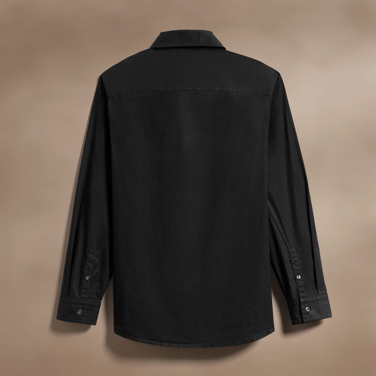 Stretch Poplin Shirt in Black | James Perse Los Angeles
