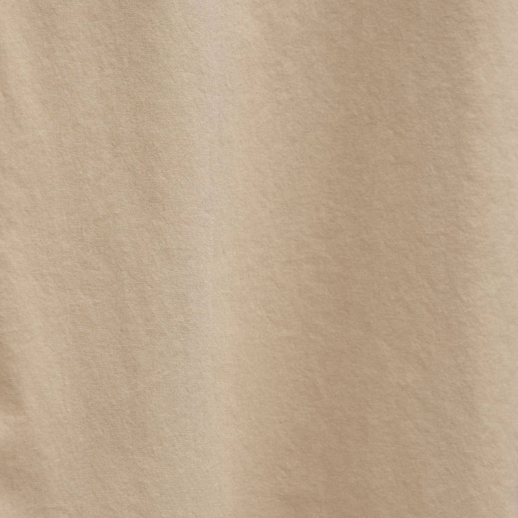 Oversized Stretch Poplin Short Sleeve Shirt in Light Khaki | James Perse Los Angeles