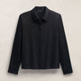 Zip Up Shirt in Black | James Perse Los Angeles