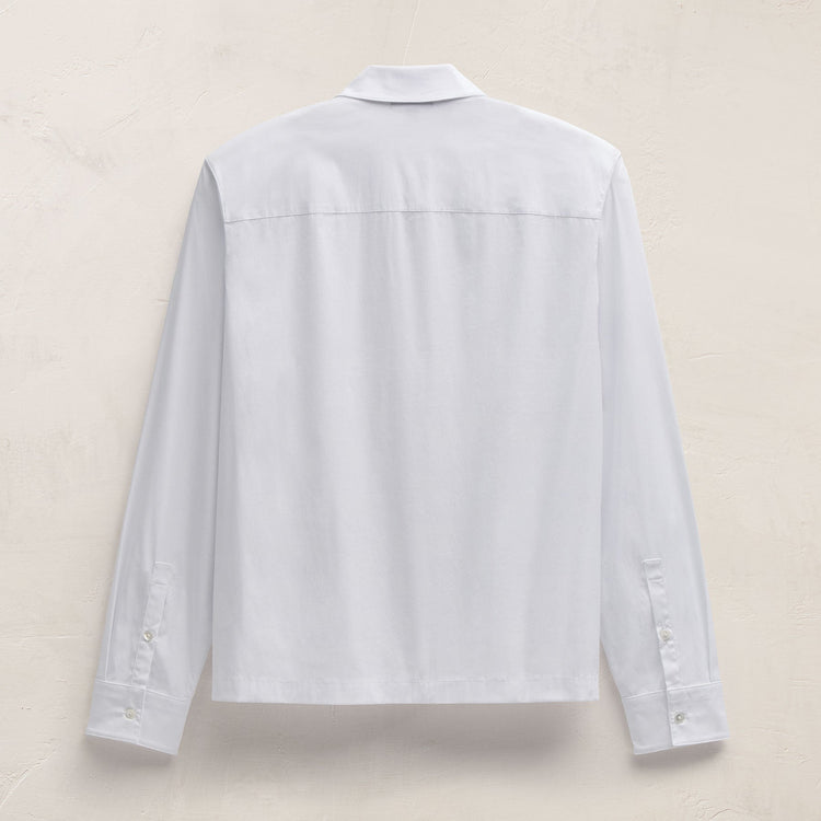 Zip Up Shirt in White | James Perse Los Angeles