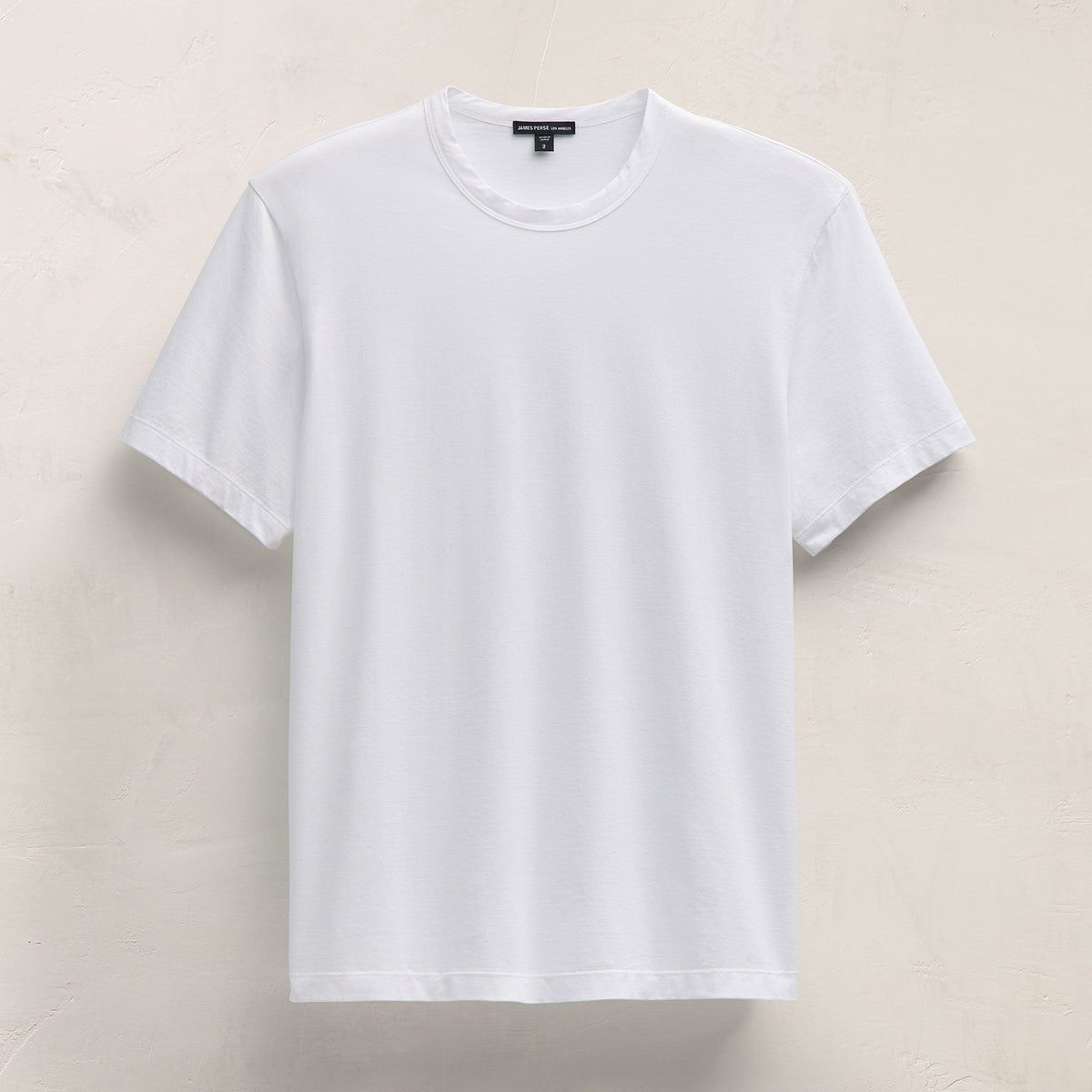 Double Ply Lotus Jrsy Short Sleeve Crew in White | James Perse Los Angeles