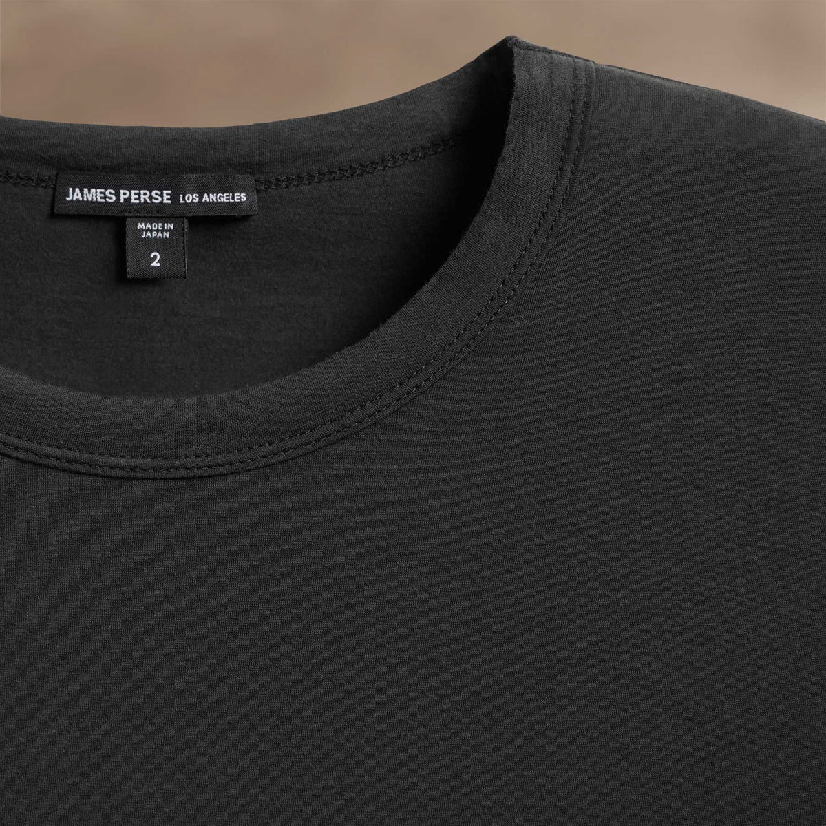 Luxe Lotus Jersey Crew in Carbon | James Perse Los Angeles