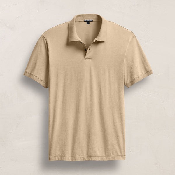 Luxe Lotus Jersey Polo in Light Khaki | James Perse Los Angeles