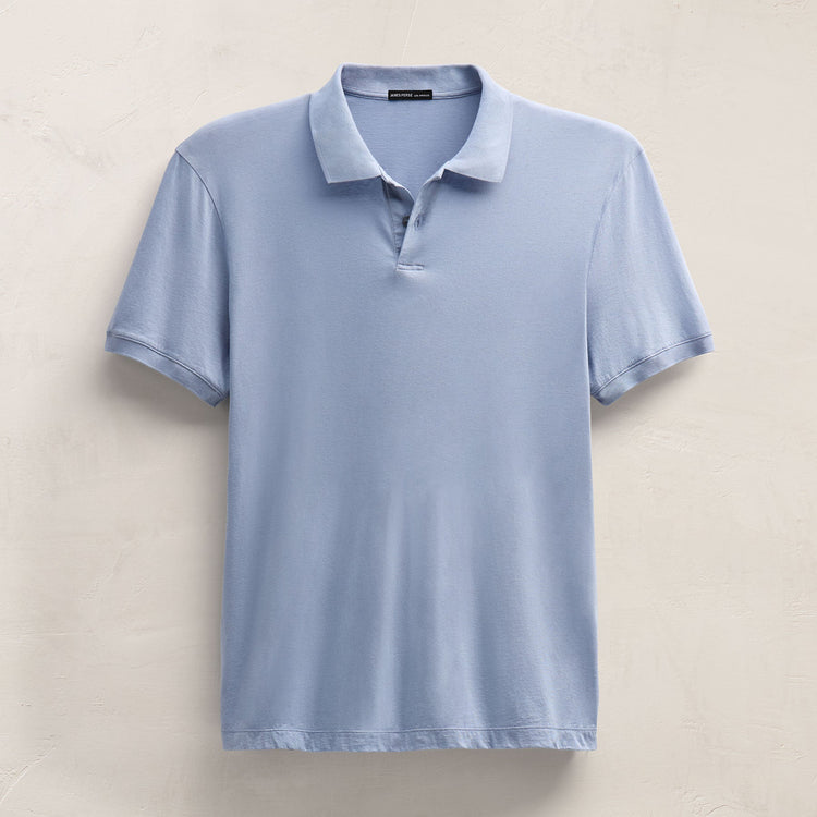 Luxe Lotus Jersey Polo in Ocean | James Perse Los Angeles