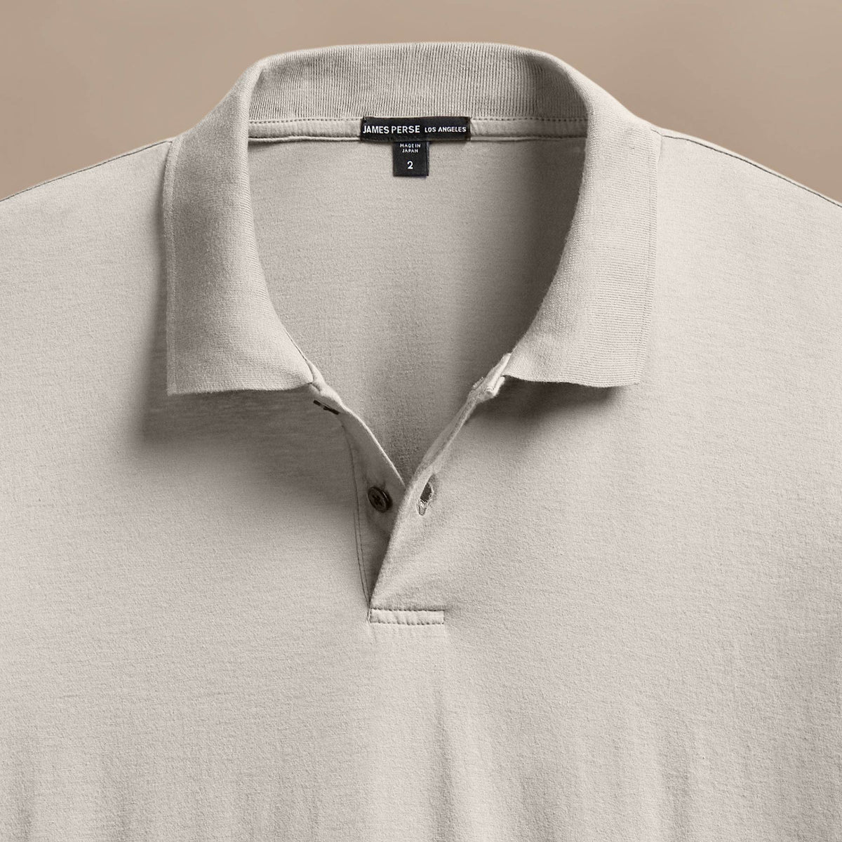 Luxe Lotus Jersey Polo in Salt | James Perse Los Angeles
