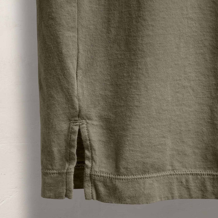 Luxe Lotus Jersey Long Sleeve Polo in Birch | James Perse Los Angeles