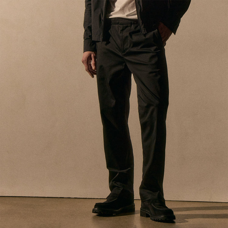Stretch Micro Twl Golf Trouser in Black | James Perse Los Angeles