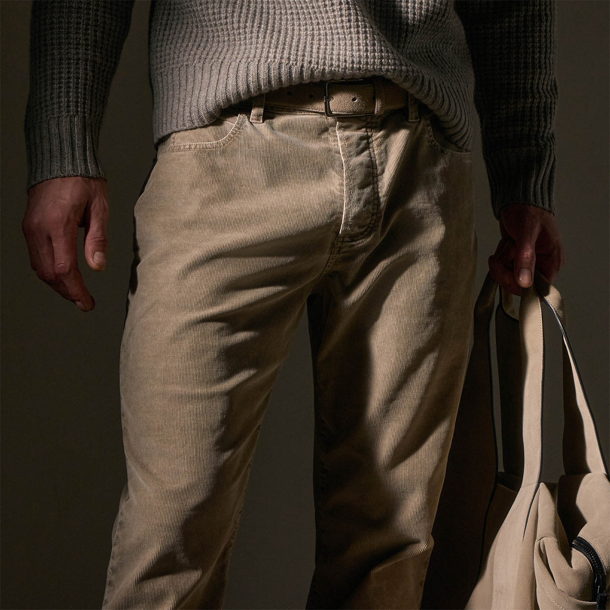 5 Pocket Corduroy Pant in Overcast Pigment | James Perse Los Angeles