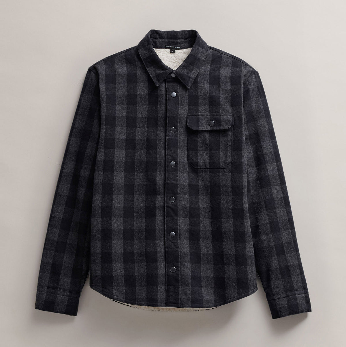 Men's Grateful Dead Sherpa Plaid Jacket in Flannel/Black | James Perse Los Angeles