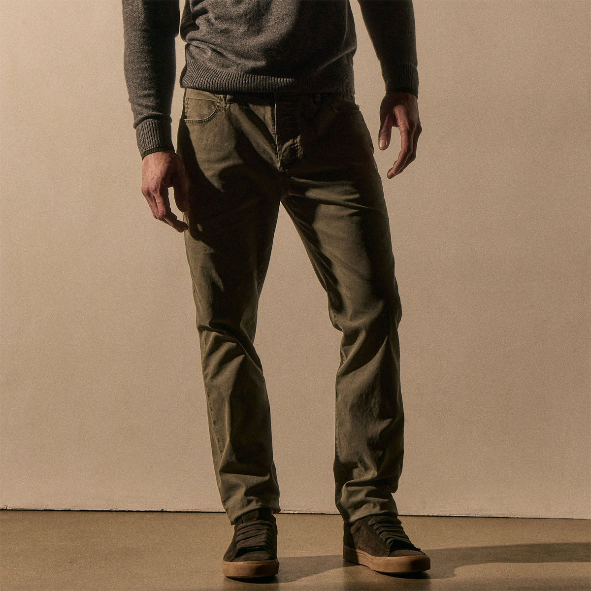 Brushed Twill 5 Pocket Pant in Birch Pigment | James Perse Los Angeles