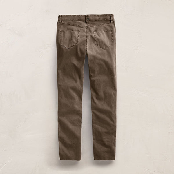 Brushed Twill 5 Pocket Pant in Caribou Pigment | James Perse Los Angeles