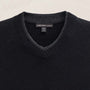Italian Spun Cashmere Vee in Black/Anthracite | James Perse Los Angeles
