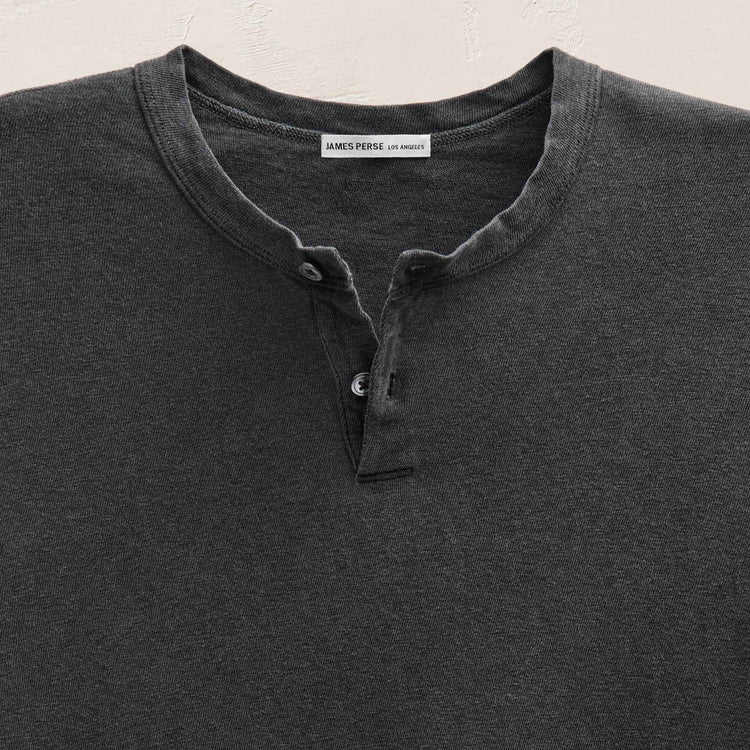 Slub Jersey Henley in Magma Pigment | James Perse Los Angeles