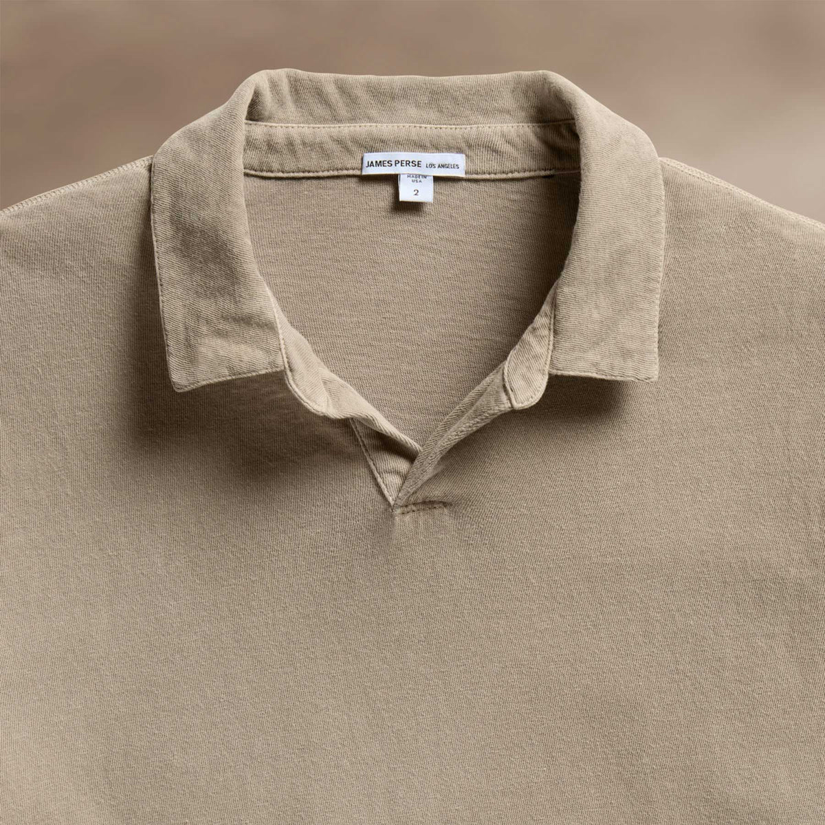 Slub Jersey Open Polo in Overcast Pigment | James Perse Los Angeles