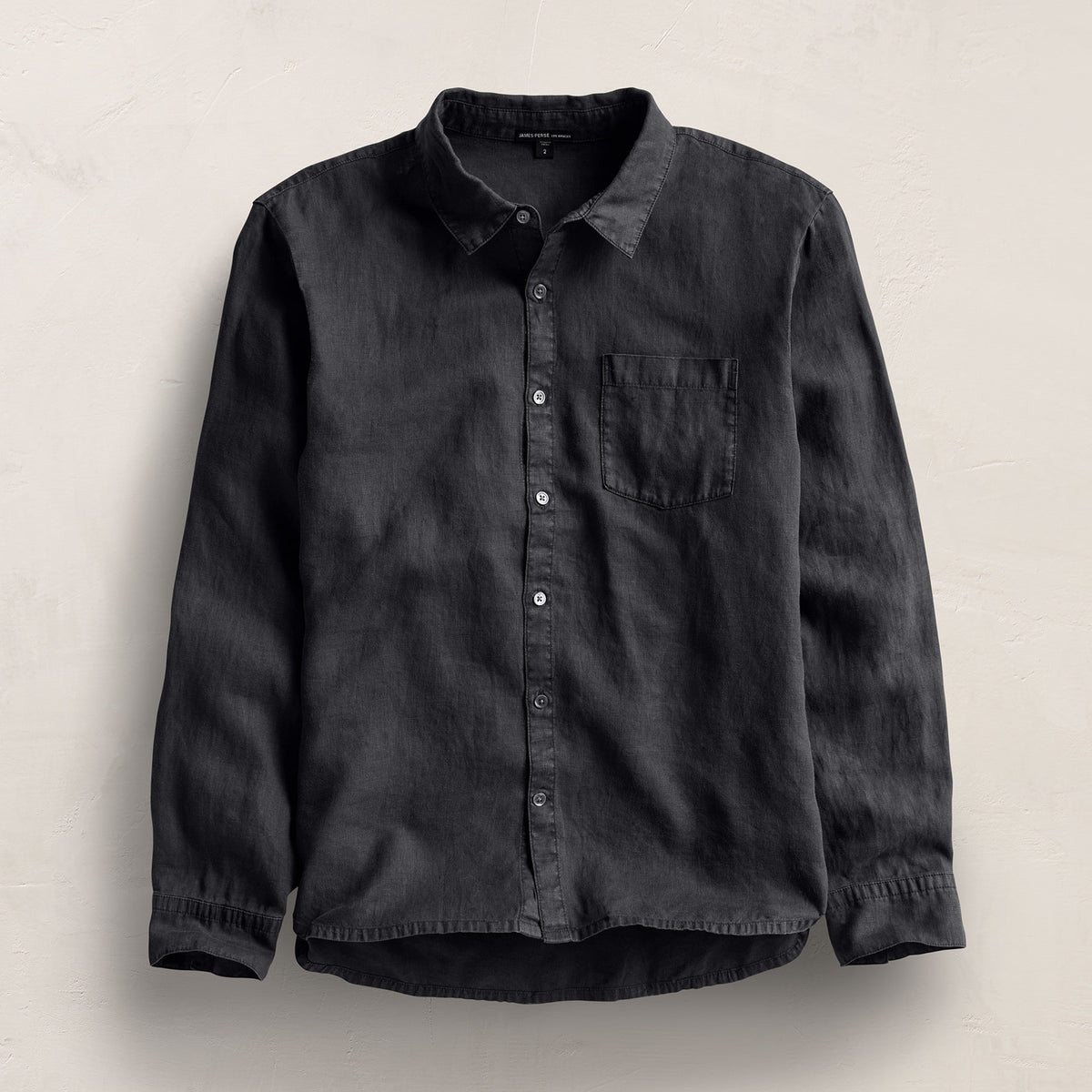 Lightweight Linen Shirt in Magma Pigment | James Perse Los Angeles
