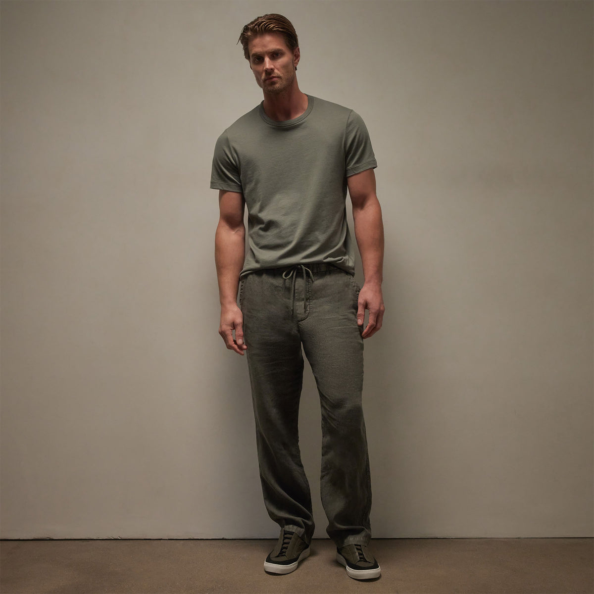 Relaxed Linen Pant in Palm Pigment | James Perse Los Angeles