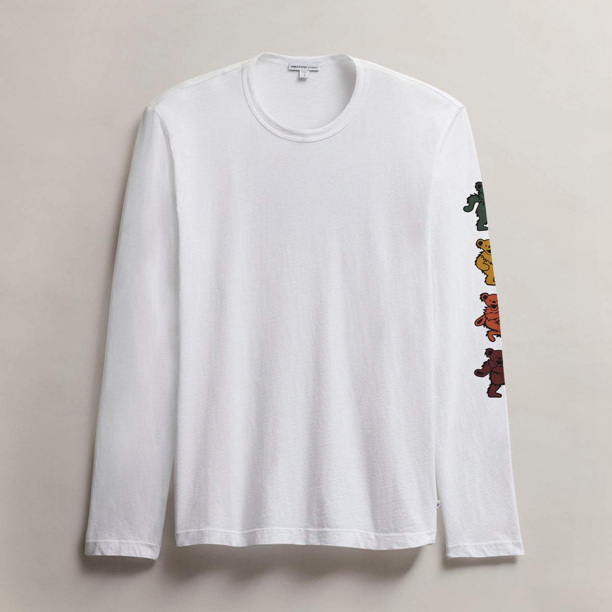 Men's Grateful Dead Long Sleeve Color Bears in White/Black | James Perse Los Angeles