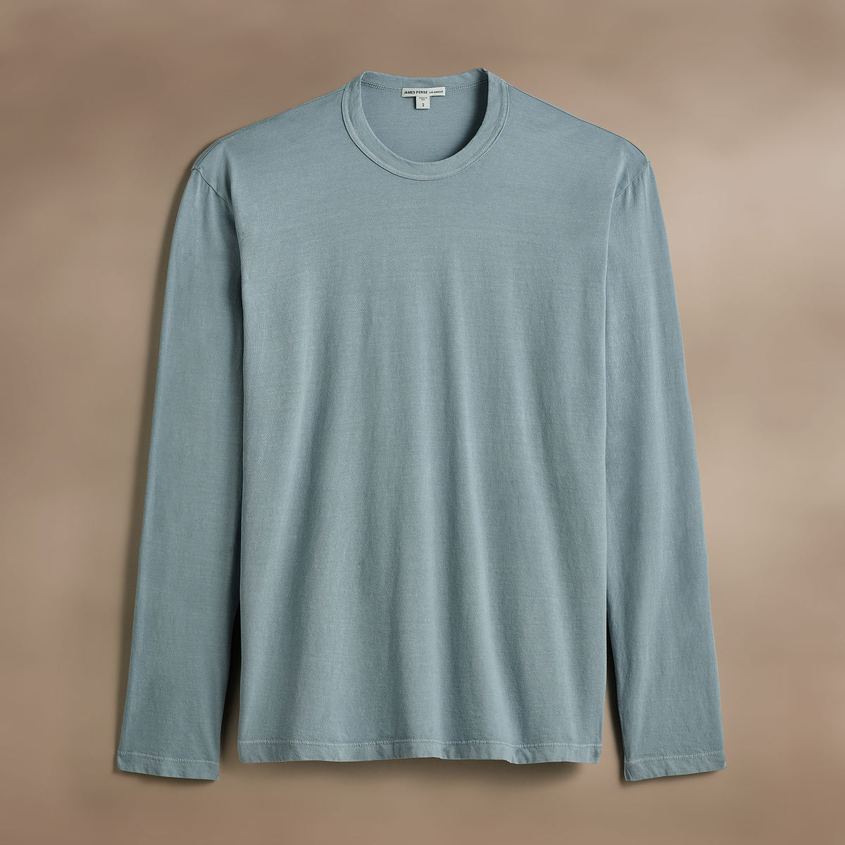 Long Sleeve Crew Neck in Azure Pigment | James Perse Los Angeles