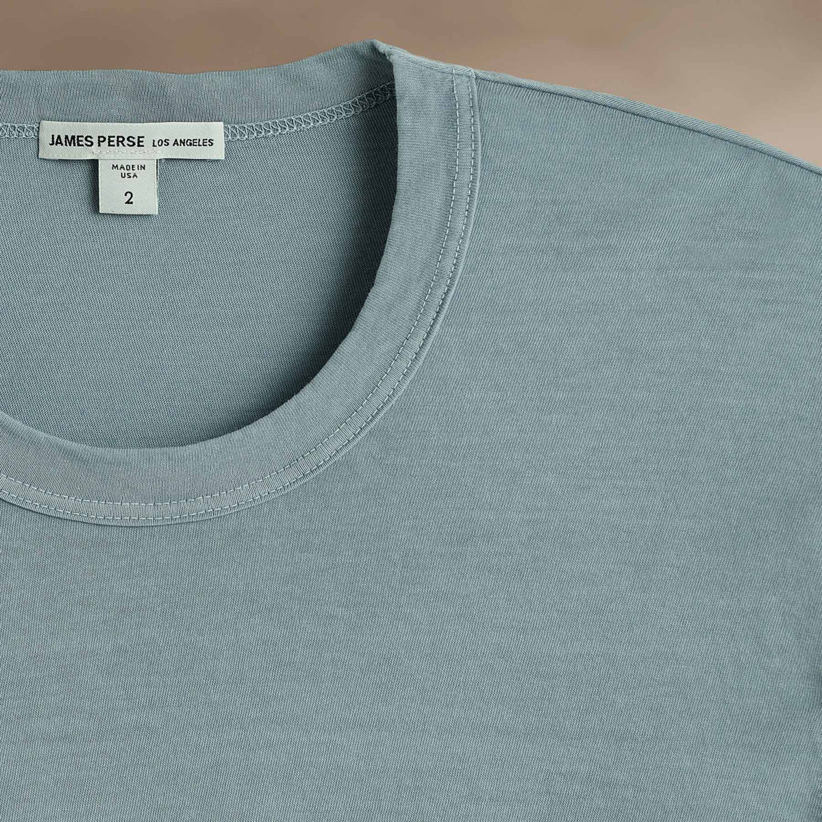 Long Sleeve Crew Neck in Azure Pigment | James Perse Los Angeles