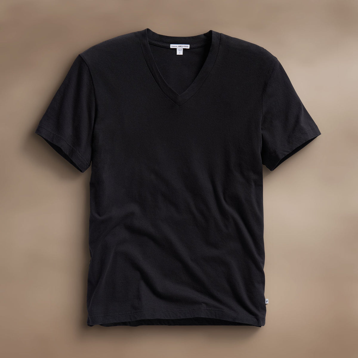Short Sleeve V Neck in Black | James Perse Los Angeles