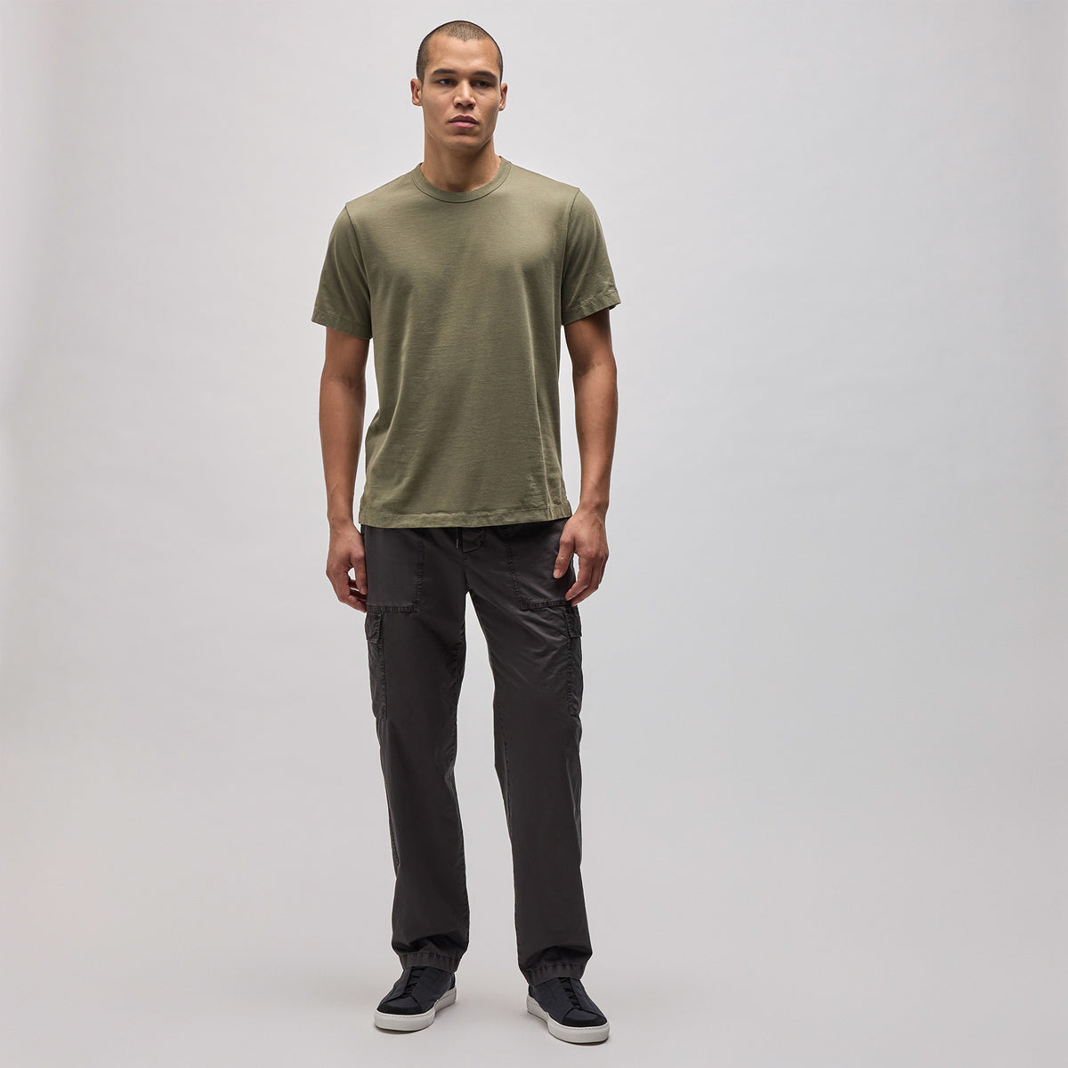 Heavy Luxe Jersey Crew in Trooper | James Perse Los Angeles