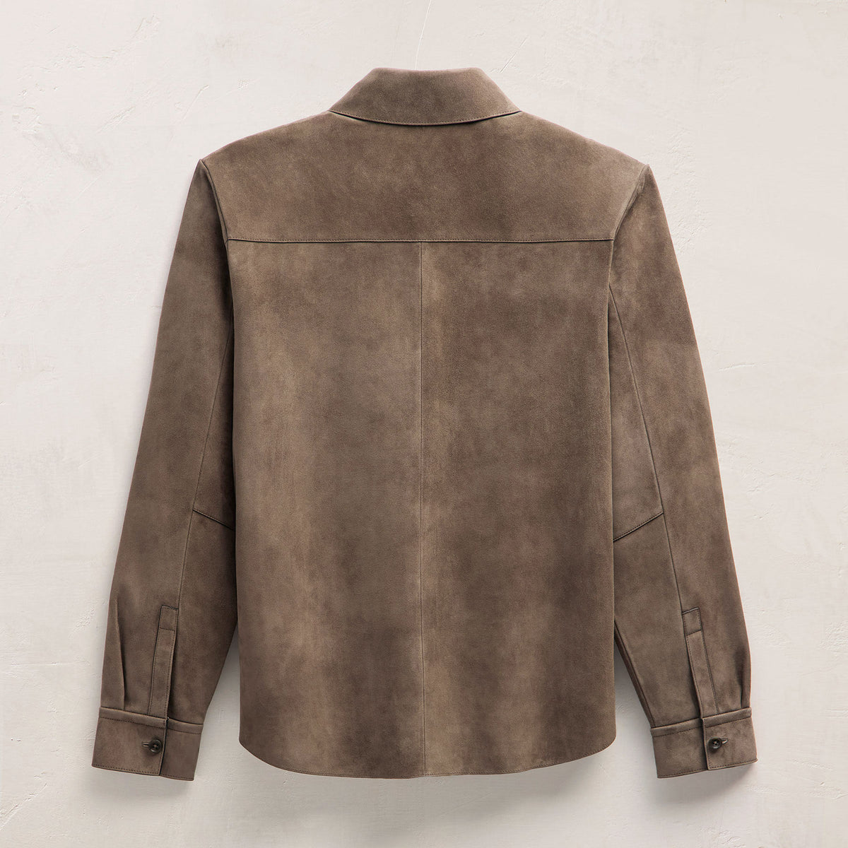 Suede Western Shirt in Caribou | James Perse Los Angeles