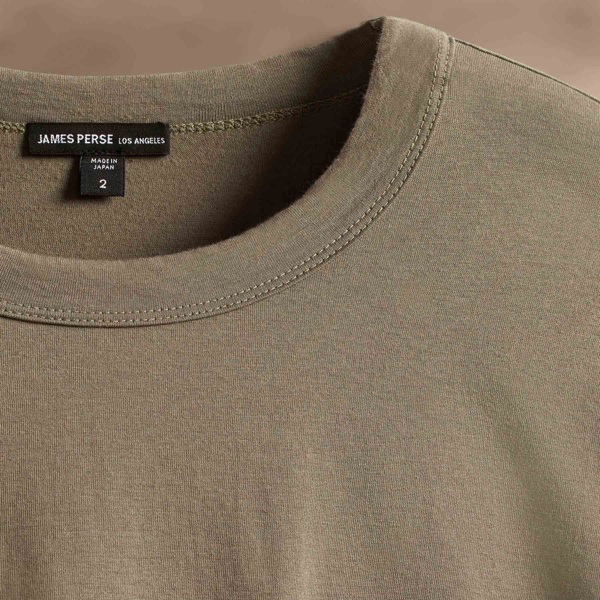 Long Sleeve Pocket Crew in Peet | James Perse Los Angeles