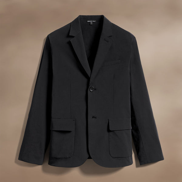 Cotton Poplin Blazer in Black | James Perse Los Angeles