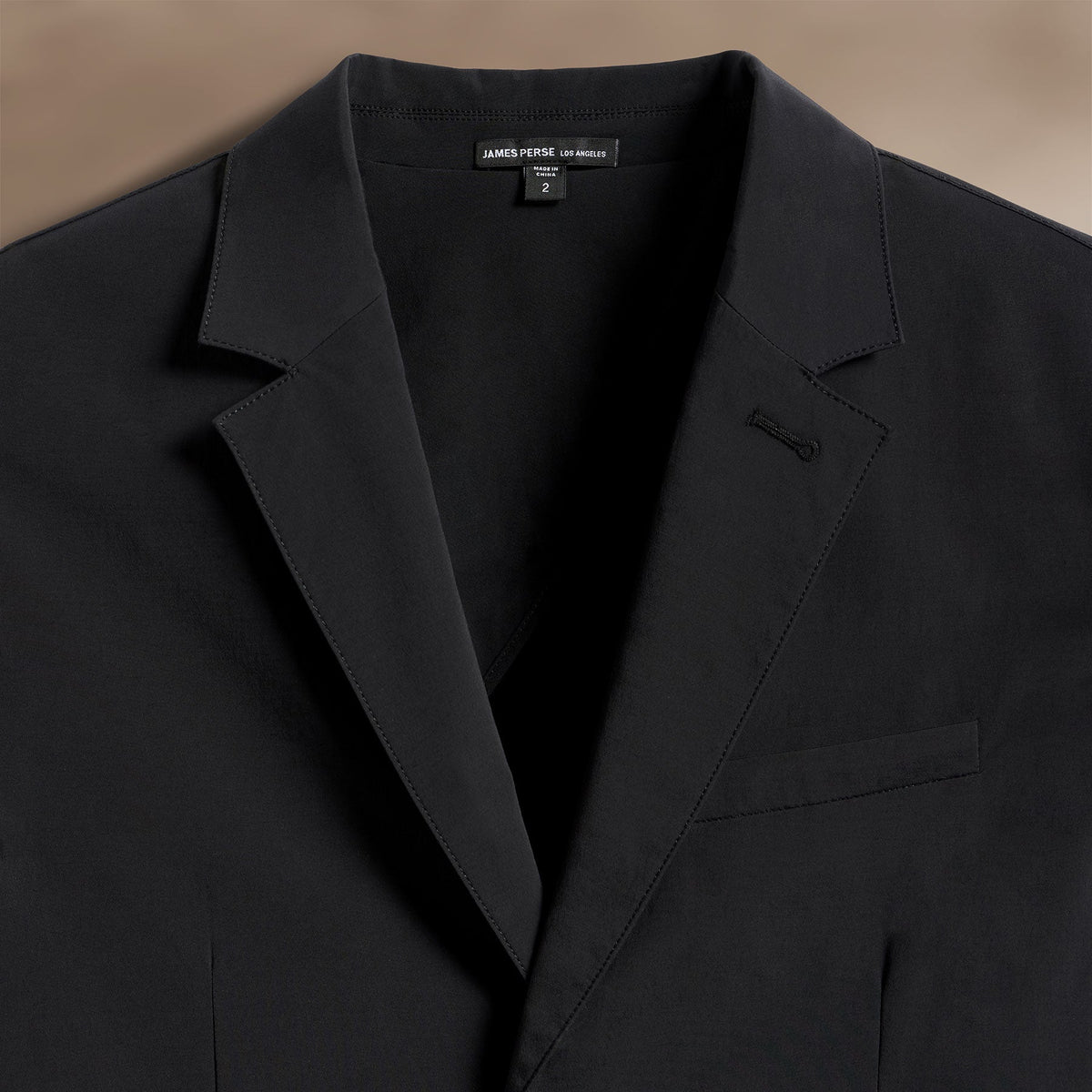 Cotton Poplin Blazer in Black | James Perse Los Angeles