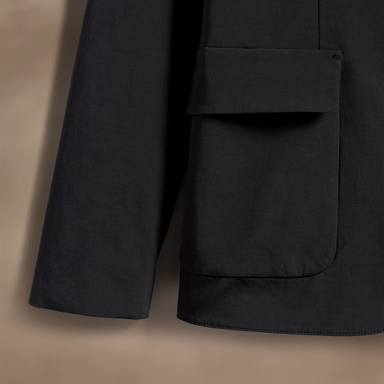 Cotton Poplin Blazer in Black | James Perse Los Angeles