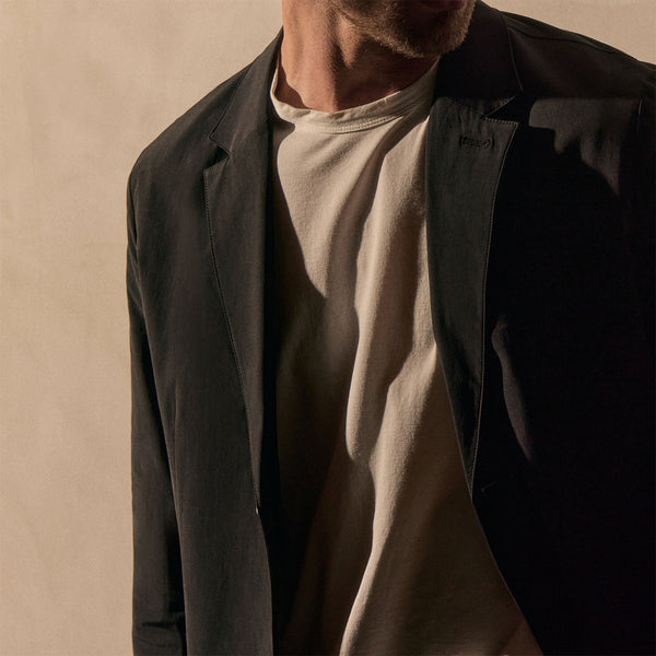 Cotton Poplin Blazer in Black | James Perse Los Angeles