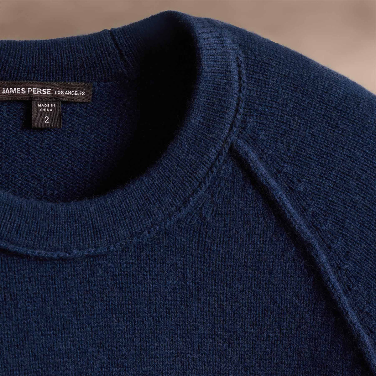 Recycled Cashmere Raglan Crew in Royal Blue | James Perse Los Angeles