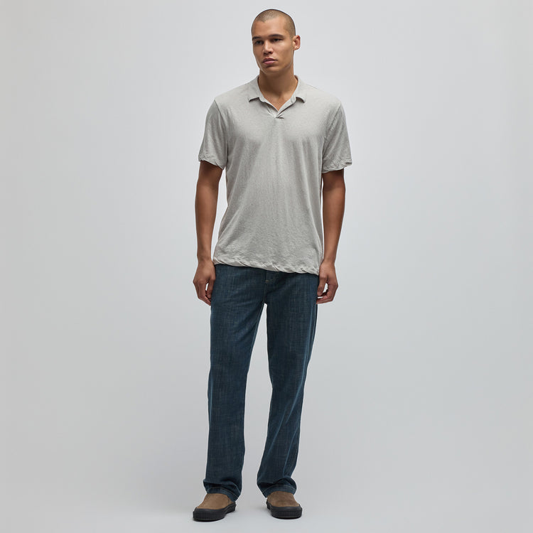 Recycled Cotton Jersey Polo in Salt | James Perse Los Angeles
