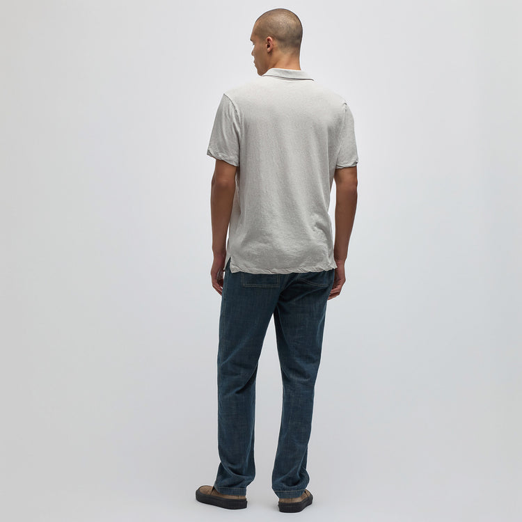 Recycled Cotton Jersey Polo in Salt | James Perse Los Angeles