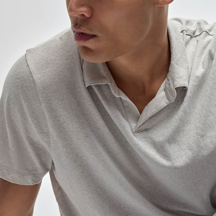 Recycled Cotton Jersey Polo in Salt | James Perse Los Angeles