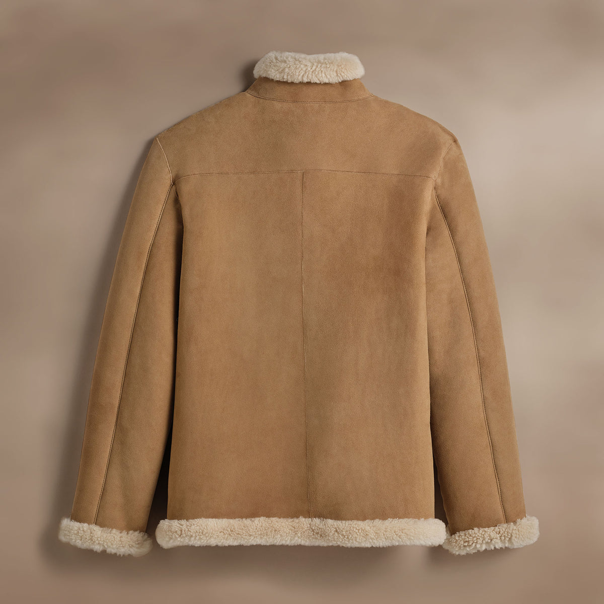 Shearling Car Coat in Caramel | James Perse Los Angeles