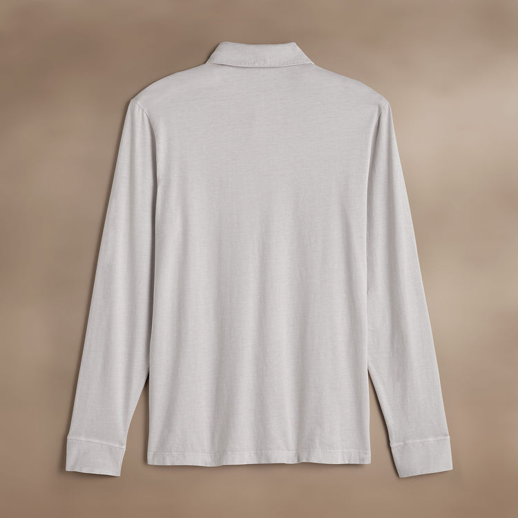 Sueded Jersey Rugby Polo in Light Mist Pigment | James Perse Los Angeles